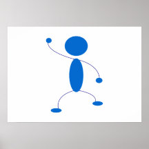 Blåttstick figurdans affisch