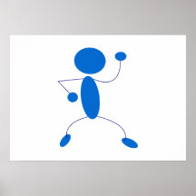 Blåttstick figurdans affischer