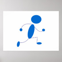 Blåttstick figurspring affisch