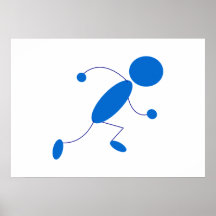 Blåttstick figurspring print