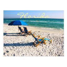 Blåttstrandstolar i florida vykort