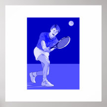 Blåtttennisman Print