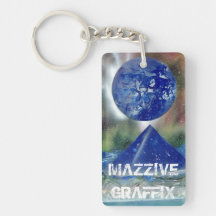 Blåttutrymme Keychain Nyckelringar