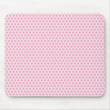 Blek - rosa- och vitpolka dots pricker mönster musmattor