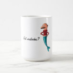 Bli skallig och den Moustached sjöjungfrun Kaffe Kopp