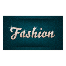 Bling Bling grön damastast modevisitkort