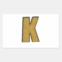 Bling guld K Rektangelformade Klistermärken