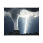 Blixt och tornado slågen in kanfas kanvastryck
