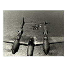 Blixtar för WWII P-38 Vykort