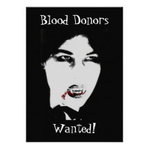 Blodgivare önskade den vampyrHalloween inbjudan