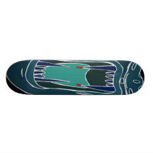 Blodig huggtand anpassad skate board