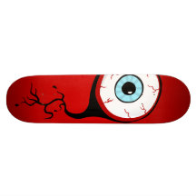 Blodsprängt däck för ögabolltecknad skate board