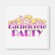 blom- bröllop för bachelorettepartymöhippa kylskåpsnagnet