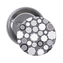 Blom- design för vit och för grå färg pins