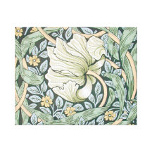 Blom- design för William Morris Pimpernel Sträckta Canvas Tryck