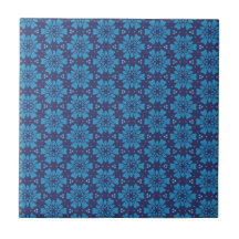 Blom- design T022 för blått Kakel