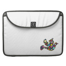 Blom- duva av blommor sleeve för MacBook pro