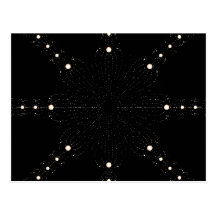 Blom- Fractalvykort - svart vit