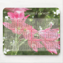 Blom- kalender Mousepad för 2011 rosor Mus Matta