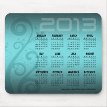 Blom- kalenderMousepad för Vines 2013 kricka Mus Mattor