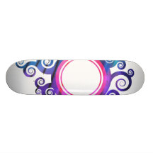 Blom- lövverkcirkulärgräns skate boards