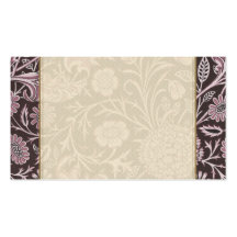 Blom- Mauve och choklad Visitkort Mall