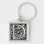 Blom- Monogram "D" - Keychain Nyckelring