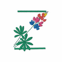 Blom- Monogrammed broderad skjorta för brev Z Polo