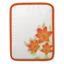 Blom- rickshawipad sleeve för stilfull tangerine