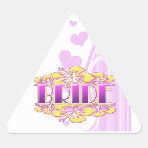 blom- roligt för brudmöhippabrudens sida triangle sticker