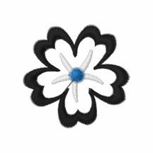 Blomma broderade kvinna longsleeveT-tröja