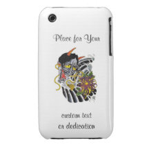 Blomma för demon för kallt tecknadtatueringsymbol  iPhone 3 Case-Mate fodral