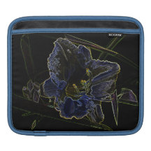 Blomma för neonglödDaylily med glödande kanter Sleeves För iPads