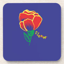 Blomma Glas Underlägg