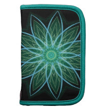 Blomma-Grönt-geometrisk blom- fractalkonst för Fra Personlig Almanacka Av Folio