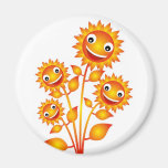 blomma i illustration kylskåps magneter