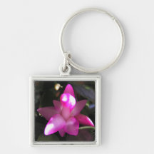 Blomma Keychain för shock rosajulkaktus Nyckelring
