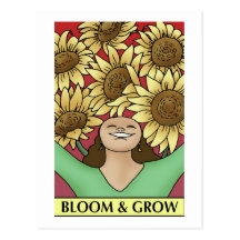 Blomma och väx vykort