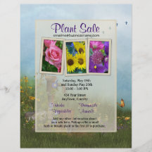 Blomma- och växtSalereklamblad Custom Flyer