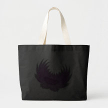 Blomma purpurfärgad vingar tote bags