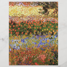 Blomma trädgården, Vincent Van Gogh. Flygblad