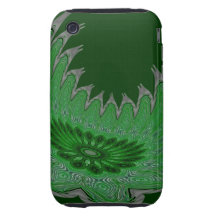 Blomma vingargrönt iPhone 3 tough case