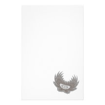 Blomma vingarsilver anpassade brevpapper