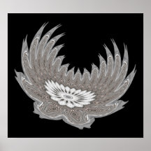 Blomma vingarsilver posters