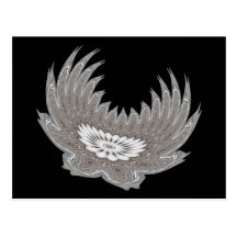 Blomma vingarsilver vykort