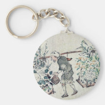 Blommaförsäljare Ukiyoe Nyckelring