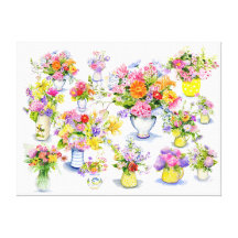 blommamedley canvastryck
