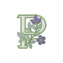 BlommaMonogram initialt P
