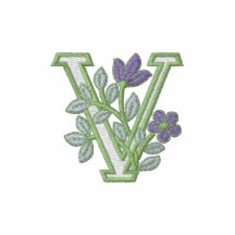 BlommaMonogram initialt V