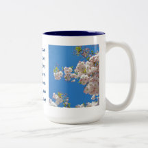 Blommar för blå himmel för gåvor för muggar för kä